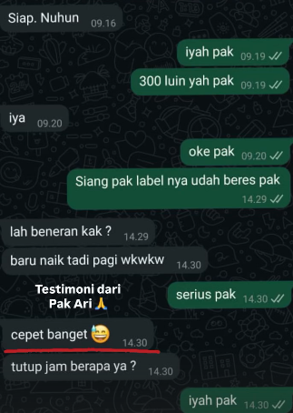 Chat WA Bapak Ari